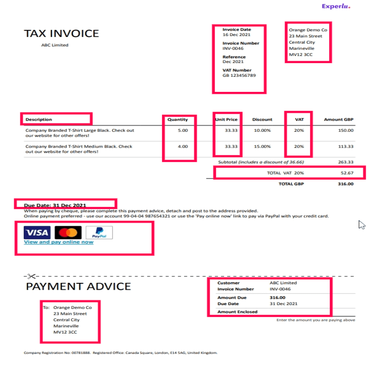 VAT invoice